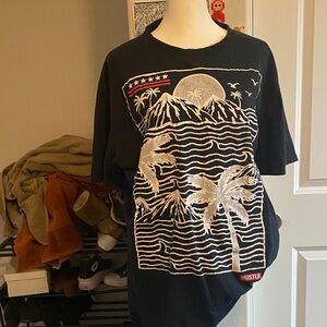 Hustler Hollywood Black and White Graphic Tee